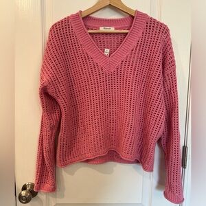 NWT madewell 100% cotton crochet sweater - size M